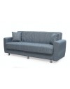 Divano 3 posti con contenitore e funzione letto Poem grigio 210x78x78H