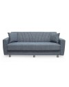 Divano 3 posti con contenitore e funzione letto Poem grigio 210x78x78H