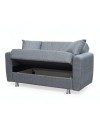 Divano 2 posti con contenitore e funzione letto Poem grigio 149x78x78H