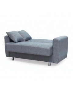 Divano 2 Posti con Contenitore e Funzione Letto Poem Grigio
