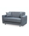 Divano 2 posti con contenitore e funzione letto Poem grigio 149x78x78H