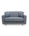 Divano 2 posti con contenitore e funzione letto Poem grigio 149x78x78H