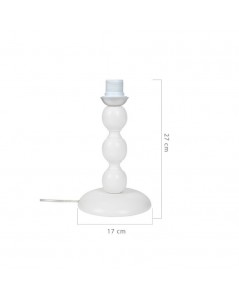 Lampada da Tavolo Base Bianca e Paralume Colore Verde