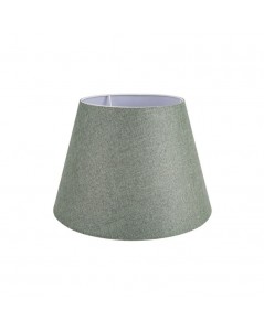 Lampada da Tavolo Base Bianca e Paralume Tessuto Colore Verde