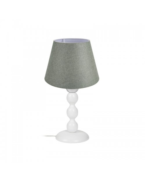 Lampada da tavolo base bianca e paralume colore verde LAGUNAH272638