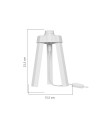 Lampada da tavolo treppiede bianco e paralume colore beige PIKOBI2634
