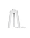 Lampada da tavolo treppiede bianco e paralume colore beige PIKOBI2634