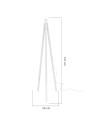 Lampada da terra treppiede legno bianco e paralume rosa RODIBI3012