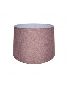 Lampada da Terra Treppiede Legno Bianco e Paralume Tessuto Rosa