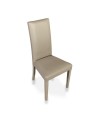 Set 2 Sedie ecopelle Nancy colore tortora