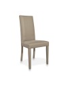 Set 2 Sedie ecopelle Nancy colore tortora