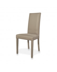 Sedia ecopelle Nancy colore tortora