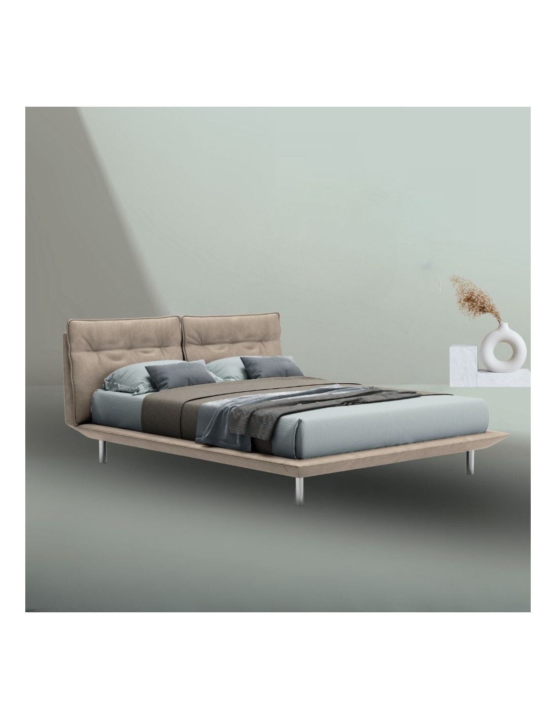 Letto matrimoniale moderno Bolt beige