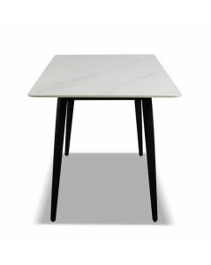 Tavolo Rettangolare Effetto Marmo Bianco Brot 120x70x75H Prezzo