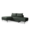 Divano 3 posti modulare con chaise longue trasformabile in letto Armada verde oliva 290x85x75H