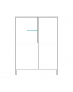 Mobile contenitore 4 ante doppio colore cashmere e rovere cadiz Brando 110x43x150H
