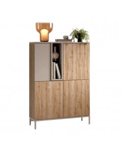Mobile contenitore 4 ante doppio colore cashmere e rovere cadiz Brando 110x43x150H