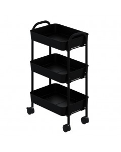 Carrello cucina 3 ripiani in metallo con ruote Tier