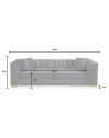 Divano 2 posti in velluto marrone Vera Babyface06 170x95x80H