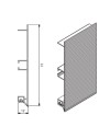 Zoccolo per cucina mille righe H10 alluminio 4 mt ZOCC1000H10AL
