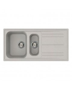 Lavello incasso 2 vasche e gocciolatoio reversibile 100x50 Smeg LZ102AL colore alluminio
