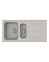 Lavello incasso 2 vasche e gocciolatoio reversibile 100x50 Smeg LZ102AL colore alluminio