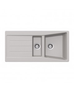 Lavello incasso 2 vasche e gocciolatoio reversibile 100x50 Smeg LS102AL alluminio