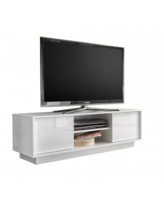 Mobile Porta Tv 2 ante e vano a giorno Ice colore bianco lucido