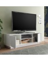 Mobile porta Tv 2 ante e vano a giorno Ice 139x43x44H colore bianco lucido