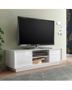 Mobile Porta Tv 2 ante e vano a giorno Ice colore bianco lucido