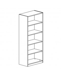 Libreria 5 Ripiani Indiana 60x33x186H Colore Bianco Larice Prezzo