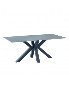Tavolo Germany Piano Ceramica Effetto Marmo Grigio Opaco 180x90 cm.