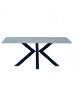 Tavolo Germany Piano Ceramica Effetto Marmo Grigio Opaco 180x90 cm.