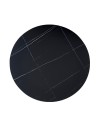 Tavolo rotondo Dot piano ceramica effetto marmo nero e oro