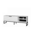 Mobile porta Tv Way 140x35x45h colore bianco con dettagli ghisa