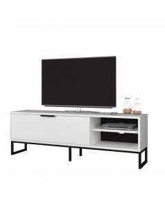 Mobile Porta Tv colore bianco con dettagli ghisa Way 140x35x45h Prezzo
