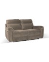 Divano 3 posti recliner elettrico tessuto cappuccino Boston 200x100x102H