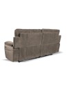 Divano 3 posti recliner elettrico tessuto cappuccino Boston 200x100x102H