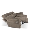 Divano 3 posti recliner elettrico tessuto cappuccino Boston 200x100x102H