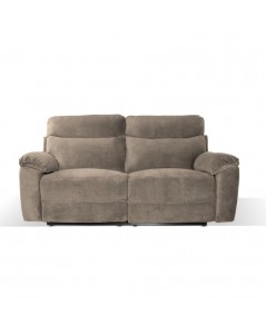 Divano 3 posti recliner elettrico tessuto cappuccino Boston 200x100x102H