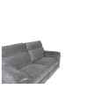 Divano 3 posti recliner elettrico tessuto grigio Boston 200x100x102H