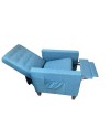 Poltrona recliner con massaggio Malea tessuto blu