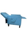 Poltrona recliner con massaggio Malea tessuto blu