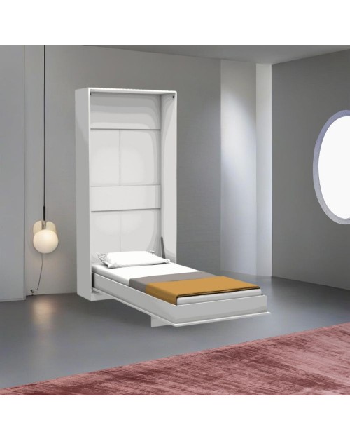 Letto singolo a scomparsa Happy bianco 104x38x221H