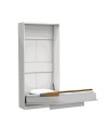 Letto singolo a scomparsa Happy bianco 104x38x221H