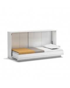 Letto singolo a scomparsa Life bianco 215x38x108H