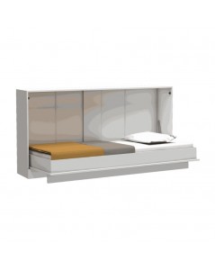 Letto singolo a scomparsa Life bianco 215x38x108H