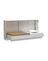 Letto singolo a scomparsa Life bianco 215x38x108H