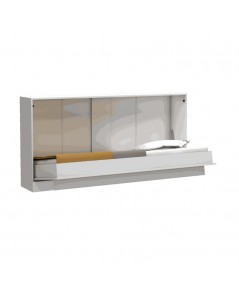 Letto singolo a scomparsa Life bianco 215x38x108H