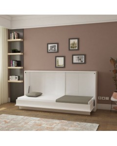 Letto singolo a scomparsa Life bianco 215x38x108H